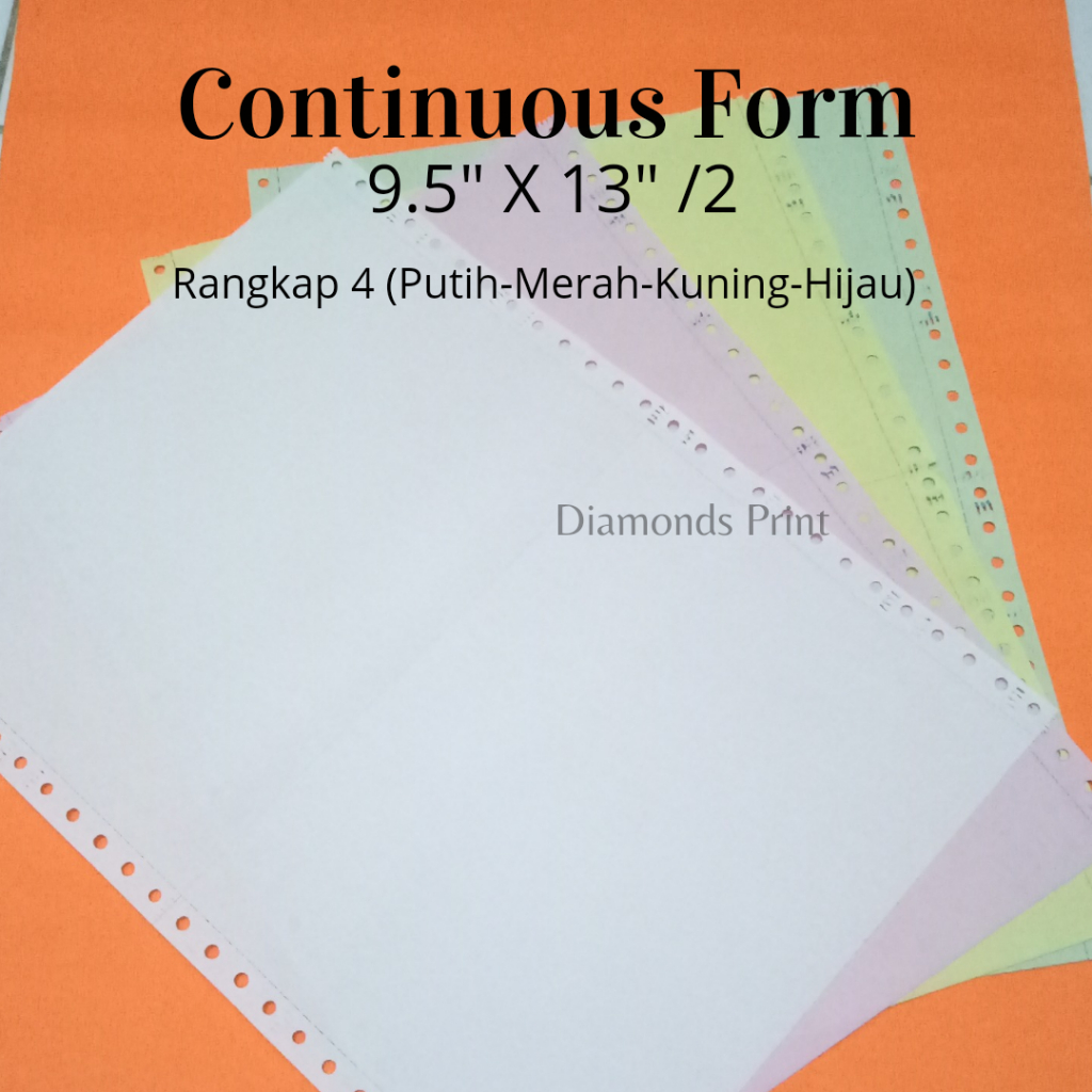 

Kertas Invoice 4ply Ukuran 9.5 X 13 /2 Rangkap 4 (Isi 10 Lembar) Kertas Continuous Form Paperpryns