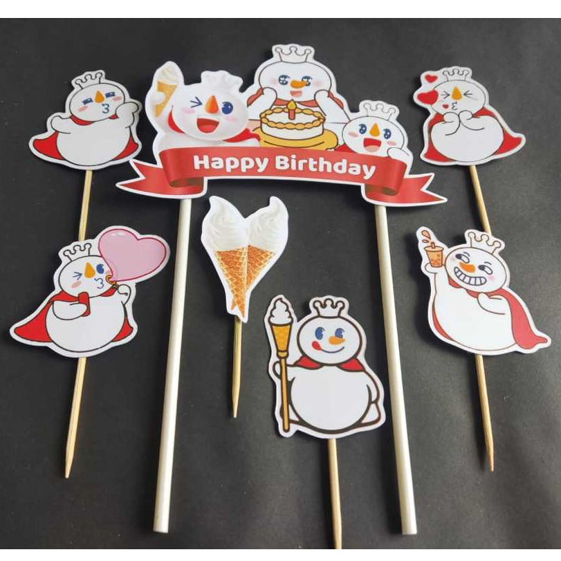 topper mixue hiasan kue ulang tahun