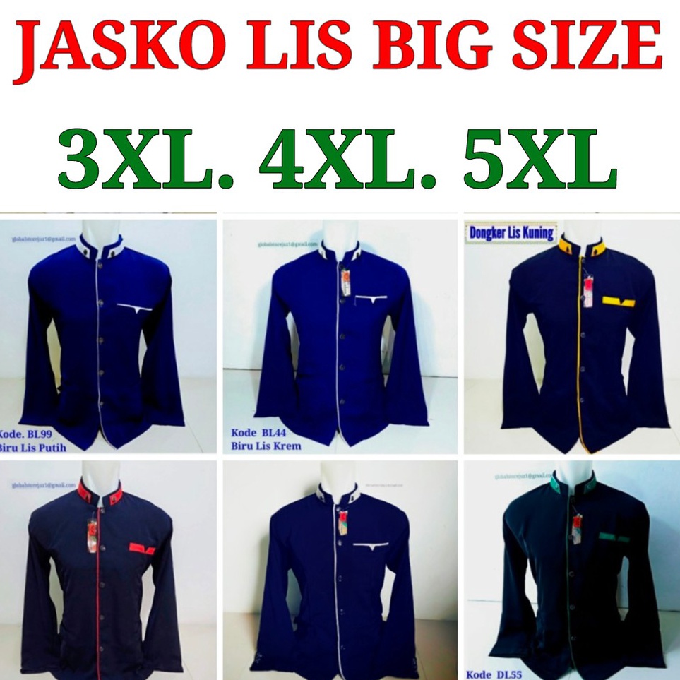 Spesial Murah  JASKO LIS POLOS BIG SIZE JUMBO  JAS JUMBO  KOKO JUMBO  BUSANA MUSLIM PRIA  KOKO MODEL