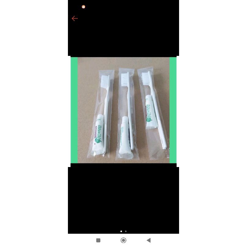 sikat gigi hotel + odol