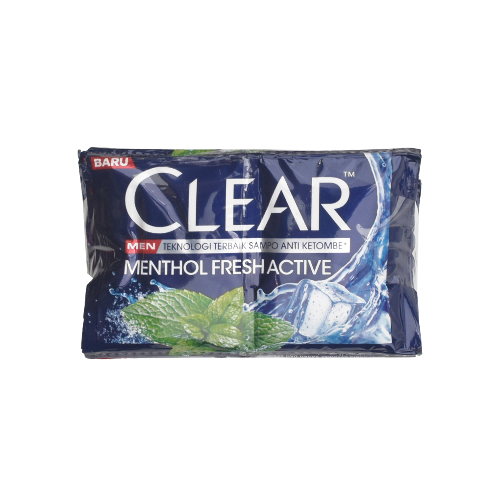 Shampoo Pria CLEAR MEN Shampoo Menthol Fresh Active Sachet isi 12