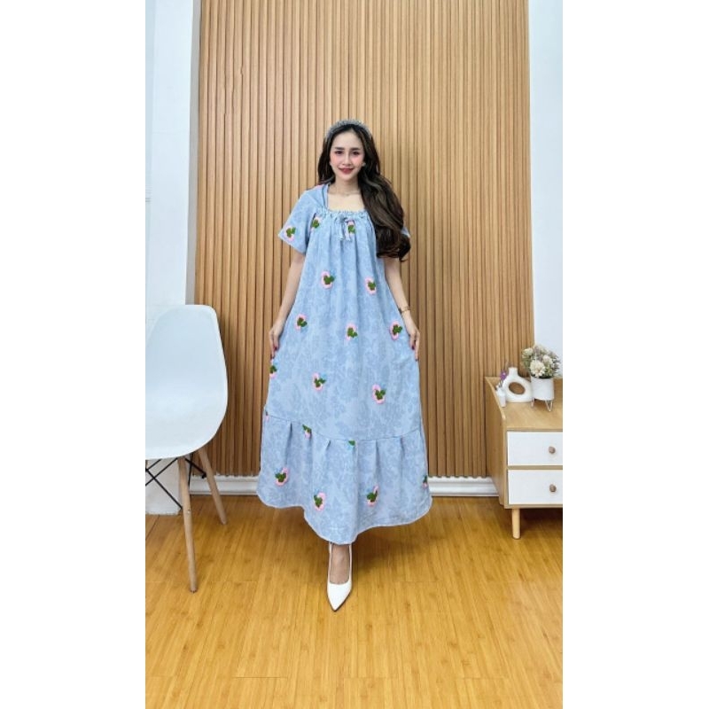 DASTER FUJI /DASTER CRINGKEL/DASTER EMBOS/DRESS FUJI CRINGKEL/DRESS POMPOM