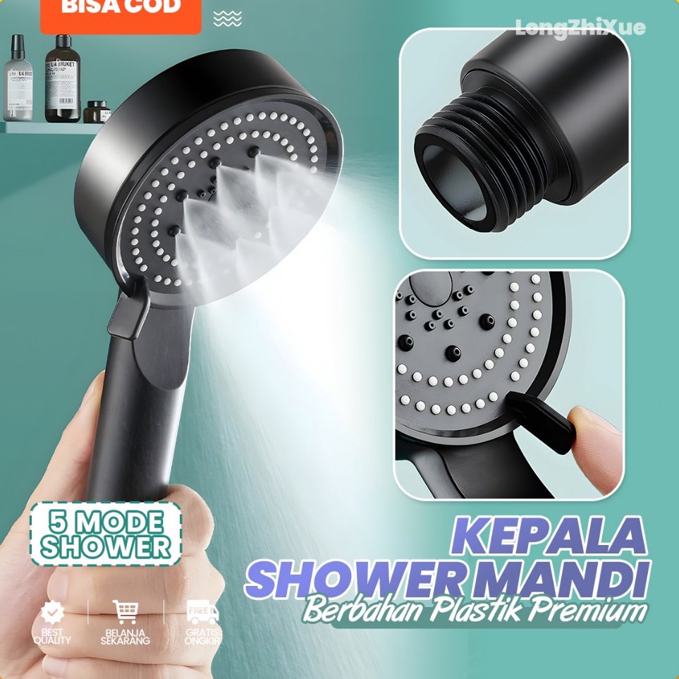 SSQ Kepala Sambungan Hand Shower Kamar Mandi Pancuran Air Panas Dingin Saringan Kran  Produk