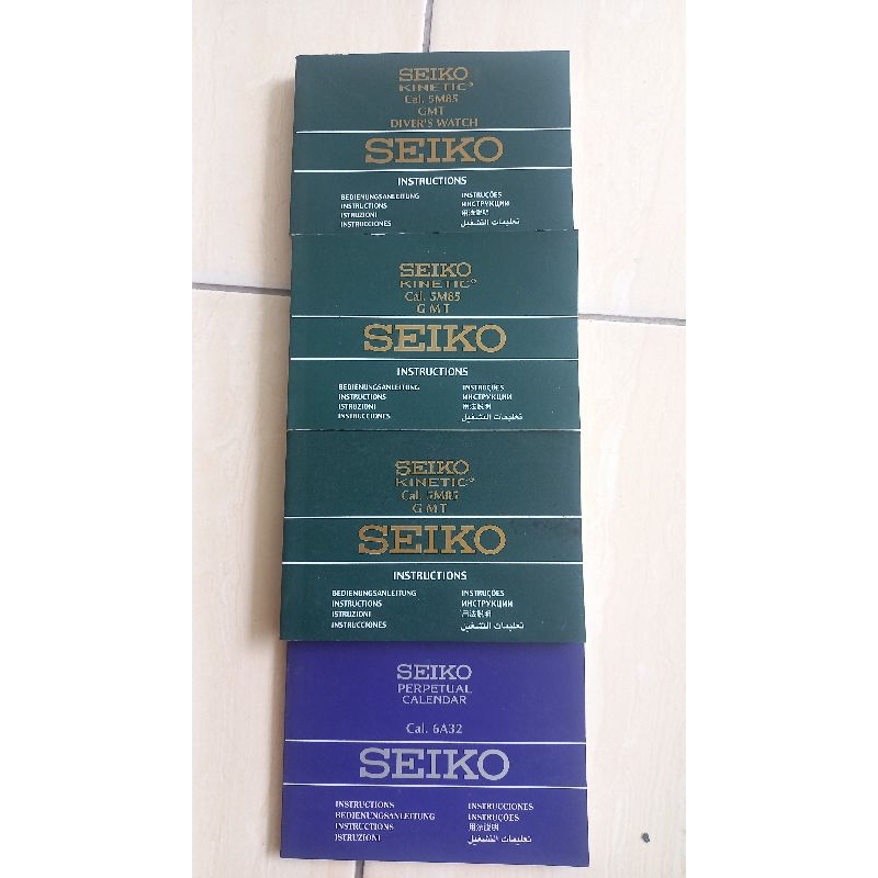 buku manual buku garansi seiko