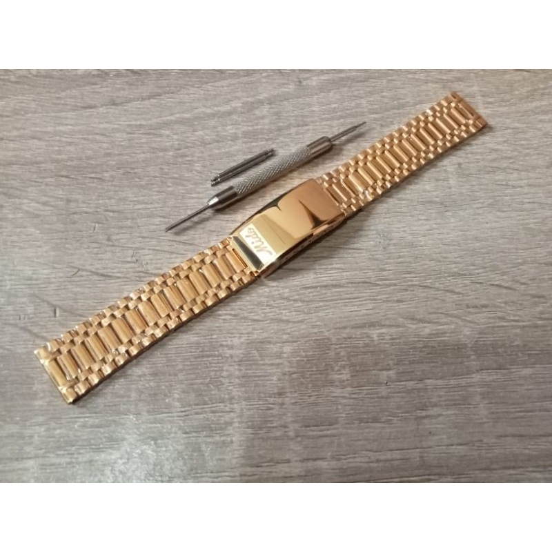 Tali Jam Tangan Rantai Mido Commander Ocean Star Datoday 18MM Gold
