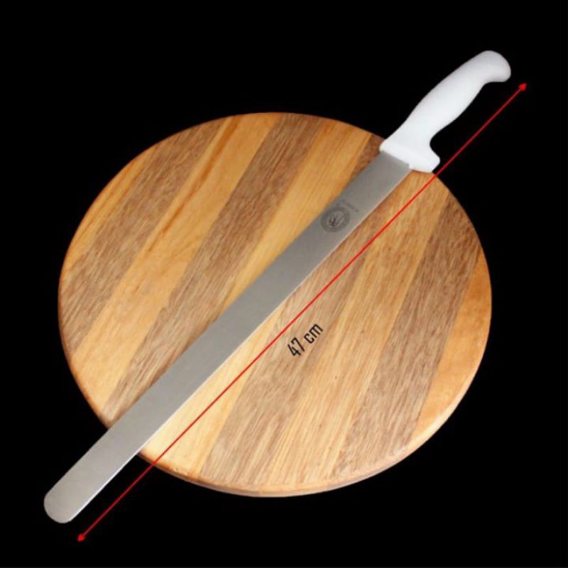 PISAU KUE PANJANG 34 CM PISAU KEBAB PISAU KUE PERNIKAHAN PISAU CAKE PENGANTIN DAPUR STAINLESS 13 INC