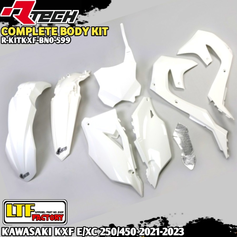 KAWASAKI KX - KXF 250 300 450 X XC ENDURO 2021 2022 2023 2024 - RACETECH COMPLETE BODY KIT - COVER B