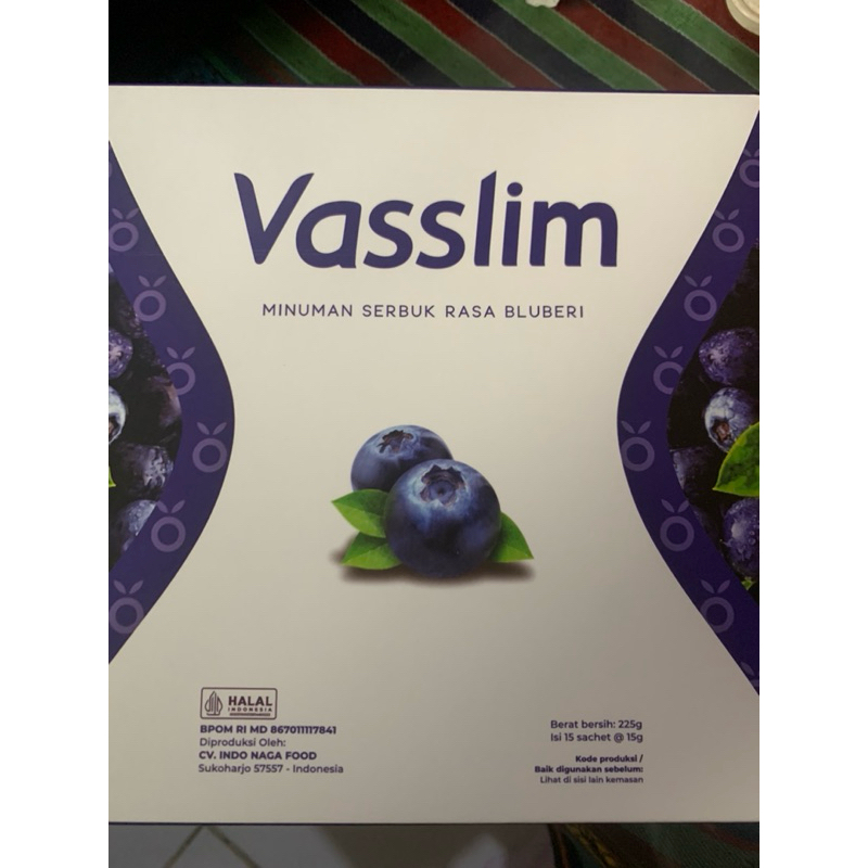 VASSLIM ORGINIAL obat langsing isi 15 sachet + 2 sachet = 17 sachet