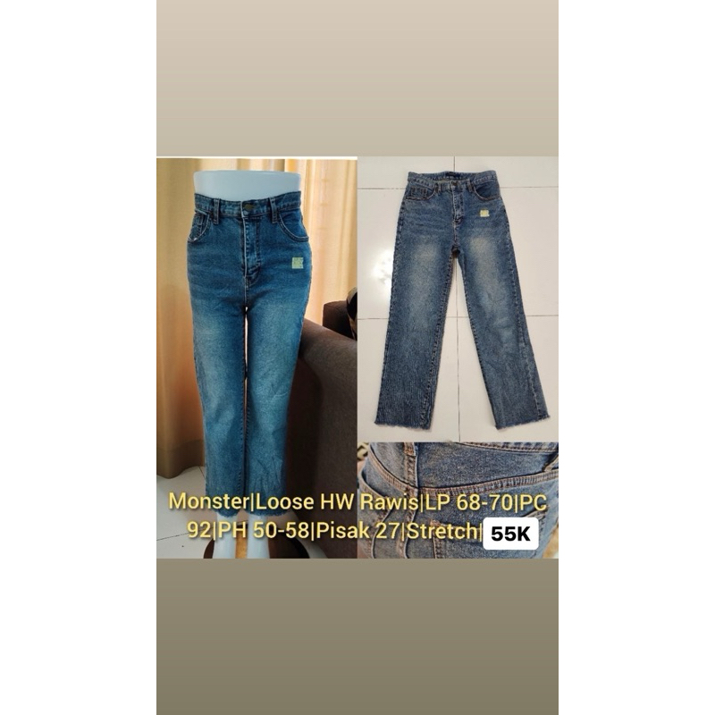 jeans & skirt branded preloved hm uni zr GU dll