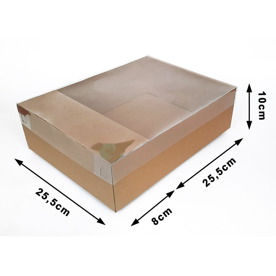 

( 10pcs ) Box Pudding Tutup Mika Kotak Kue Marmer Cake Dus Puding Vla Ukuran 25x25 Kardus Kemasan Hampers Parsel
