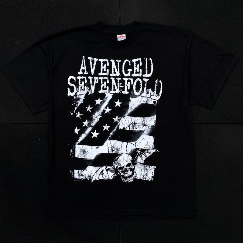 Tshirt Band Pria Wanita Avenged Sevenfold - America 09 Tour Original Official