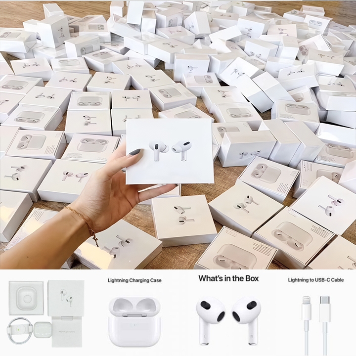 [☑️100% original and in stock] AirPods /Pro wireless earbuds, 2024 latest upgraded version 9D Hifi true wireless stereo second generation headphones Bluetooth sound quality waterproof noise reduction headphones notebook Bluetooth TWS gaming headphones