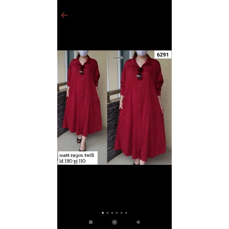 Tunik Jumbo Wanita Bahan Katun Twill Premium Ukuran Allsize Ld 130