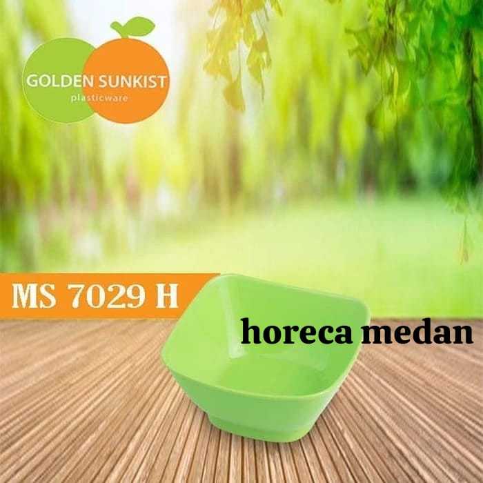 Mangkok sambal plastik segi / mangkok sup plastik golden sunkist ms 7029