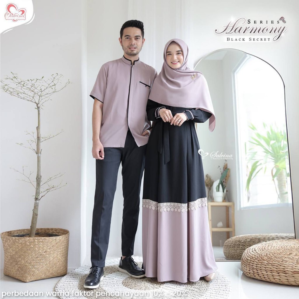 GAMIS SALVINA BLACK SECRET / GAMIS SALVINA / GAMIS DEWASA / SARIMBIT KELUARGA / PAKAIAN MUSLIM