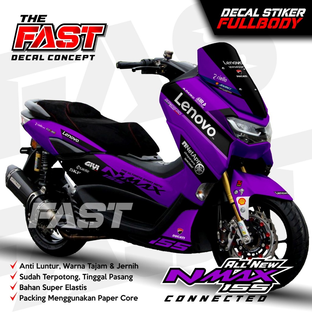 (ANTILUNTUR) Decal Stiker Nmax New Stiker Yamaha Nmax 155 New Fullbody Moto GP Decal stiker nmax new