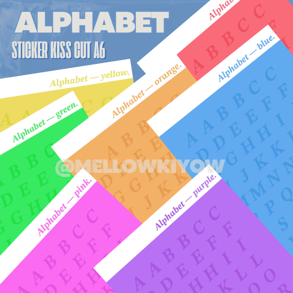 

mellow kiyow | alphabet sticker sheets