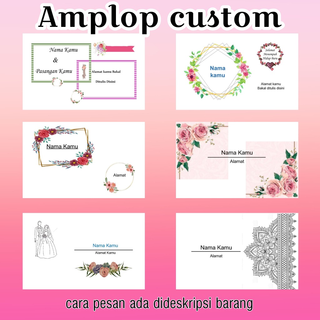 

Amplop kondangan / Amplop sumbangan / Cetak nama amplop / Amplop custom / Per 50 pcs custom 2