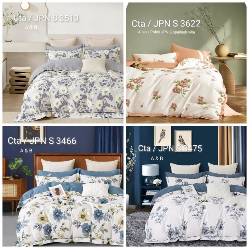 BEDCOVER SET KATUN JEPANG ASLI IMPORT UK KING & QUEEN 180x200 160x200 200x200 BERLAKU SEMUA MOTIF KJ