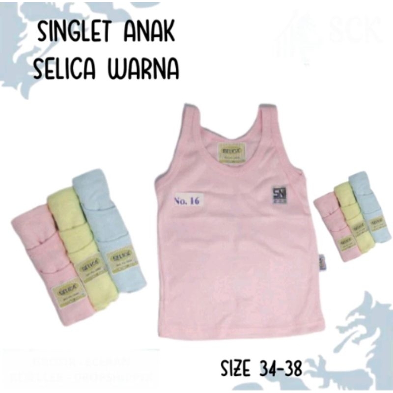 KAOS DALAM ANAK SELICA / KAOS DALAM WARNA / SINGLET WARNA ANAK
