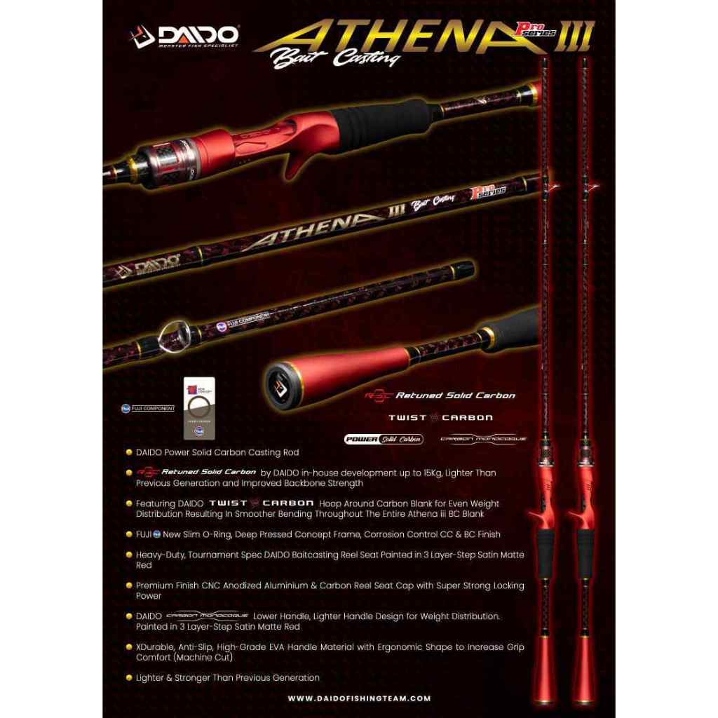 JORAN DAIDO ATHENA PRO III 150cm 165cm SPINING & BAIT CASTING JAP STYLE 8-17 LB