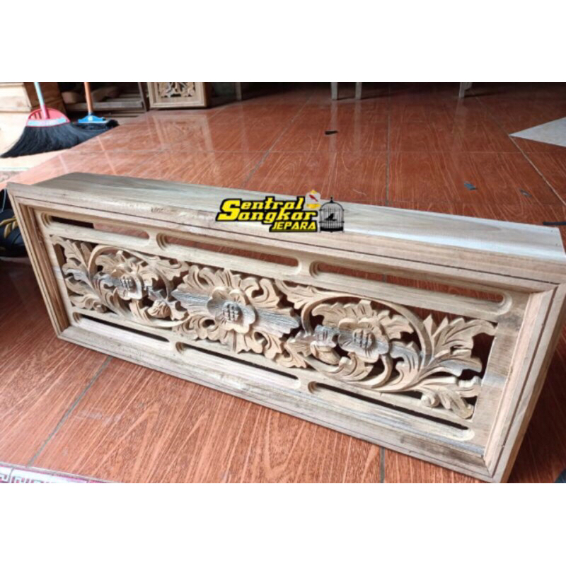 LOSTER FENTILASI UDARA KAYU JATI 60x25