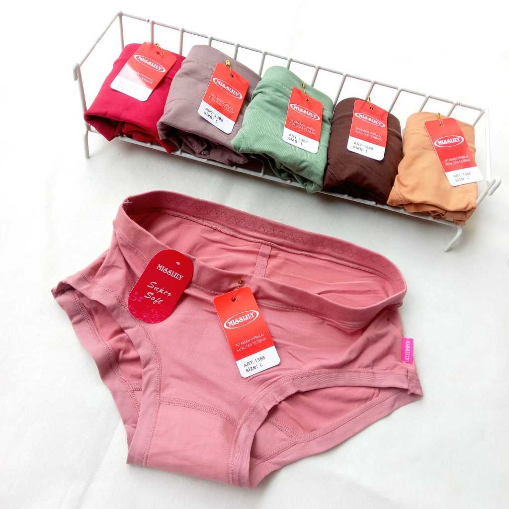 Celana Dalam Wanita Super Soft Misslily Cd Wanita Premium Quality Art 1388 Size L XL XXL