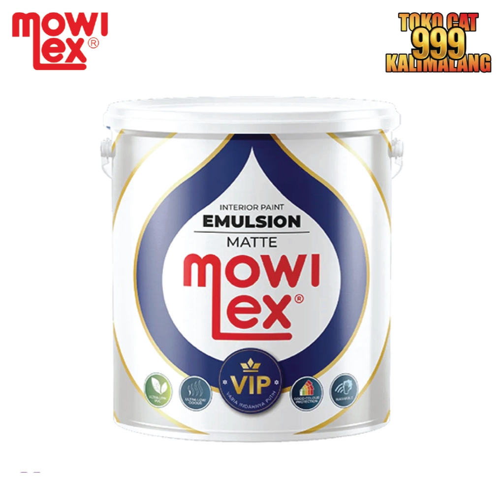 Cat Tembok Rumah Interior Mowilex Emulsion VIP 1000 Putih Prima 2.5 L