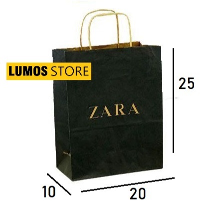 

Paper bag Zara black collection small 25 x 20 x 10 cm