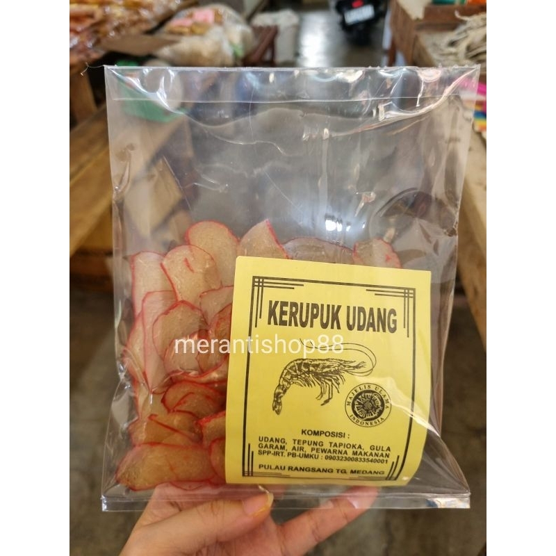 

Kerupuk Udang Medang 100gram asli Rangsang / Keripik Gurih / Kerupuk Mentah / Kerupuk Kriuk / He pia /