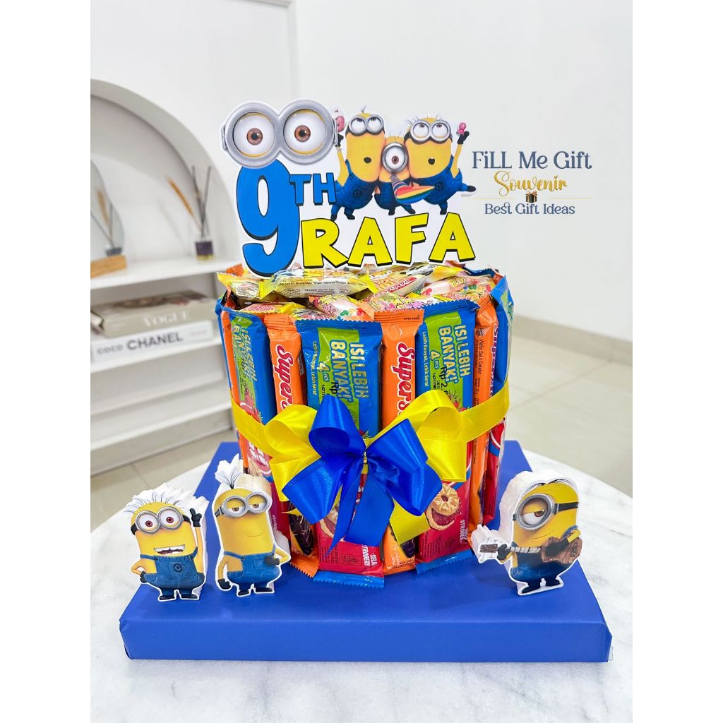 BJ - Snack Tart Ulang Tahun / Birthday Gift Snack Tower Minion