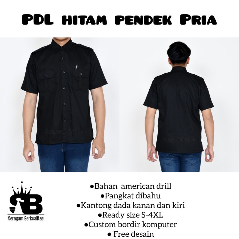 Seragam pdl/Baju atasan/Kemeja seragam kerja/Baju pdh/Kemeja lapangan pria/Seragam kerja lapangan/Ke