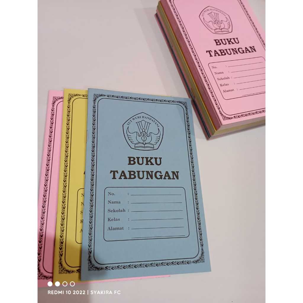 

Buku tabungan warna Tut Wuri Handayani/buku tabungan siswa