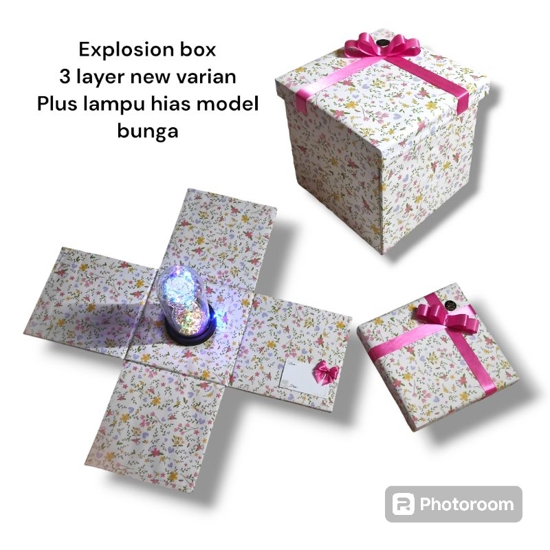 

box suprise gifts box hadiah kekinian box kejutan birtday plus led hiasan bunga