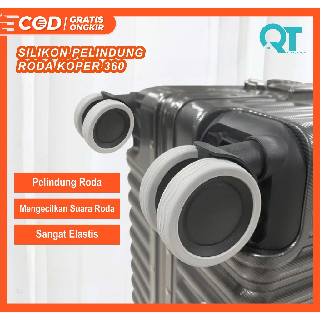 [QANT]  Silikon Pelindung Roda Koper / Protector Luggage / Trolley / Kursi Wheels / Cover Karet Peli