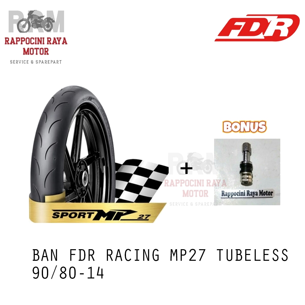 Ban Luar FDR Sport MP27 Ring 14 Ban Tubeless 90/80 14 Free Pentil
