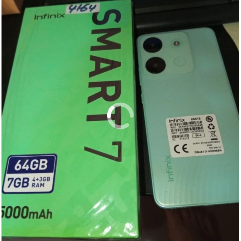 Infinix smart 7 ram 4/68GB/hp Infinix/handphone infinix smart 7