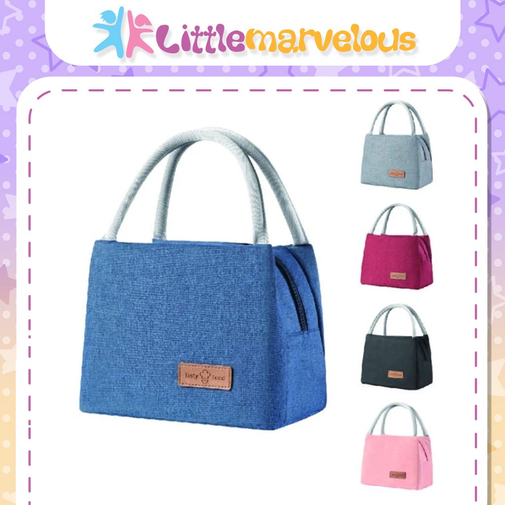 TAS LUNCH BAG BEKAL THERMAL AESTHETIC KIDS ADULT LUNCH BAG COOLER BAG UKURAN MEDIUM DAN LARGE