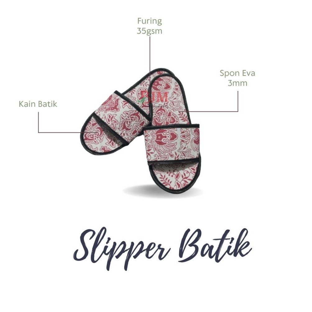 ART R77G 1 Pasang Sandal hotel sendal Souvenir full Batik Dalam Rumah Pria Wanita Murah Langsung Pab