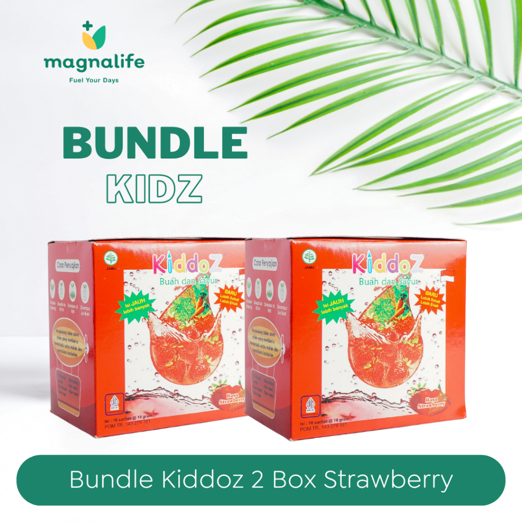 

Magnalife - Bundle Kiddoz Jamu Nafsu Makan Anak 2 Box Rasa Strawberry + 2 Kiddoz Madu