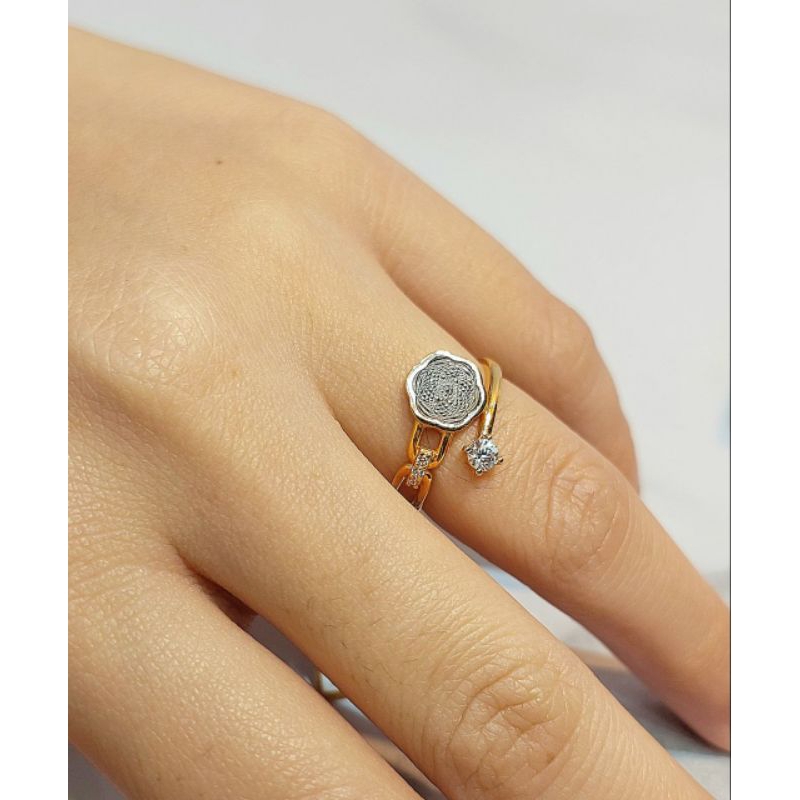 Cincin Emas Zircon 1.85 Gram 16K 700 (CH209)