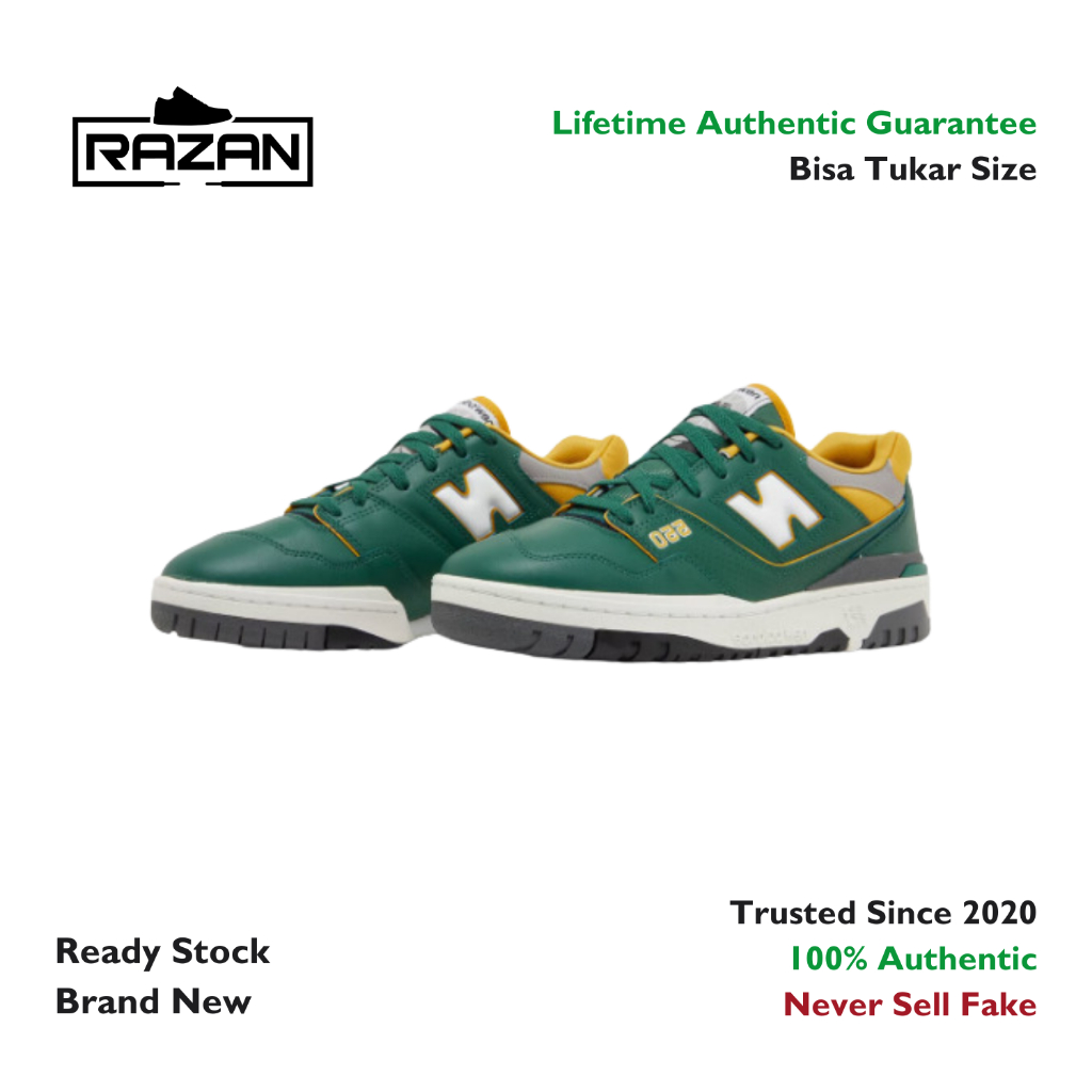 New Balance 550 Dark Green Gold 100% Authentic Original