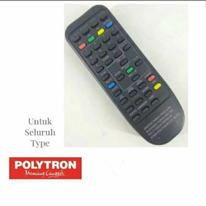 Remote Untuk TV Tabung Polytron / Digitec Ninja / Xcel / Bazzoke