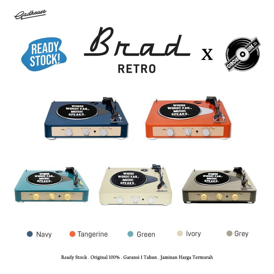 GADHOUSE Brad Turntable / Vinyl Player (Pemutar Piringan Hitam)
