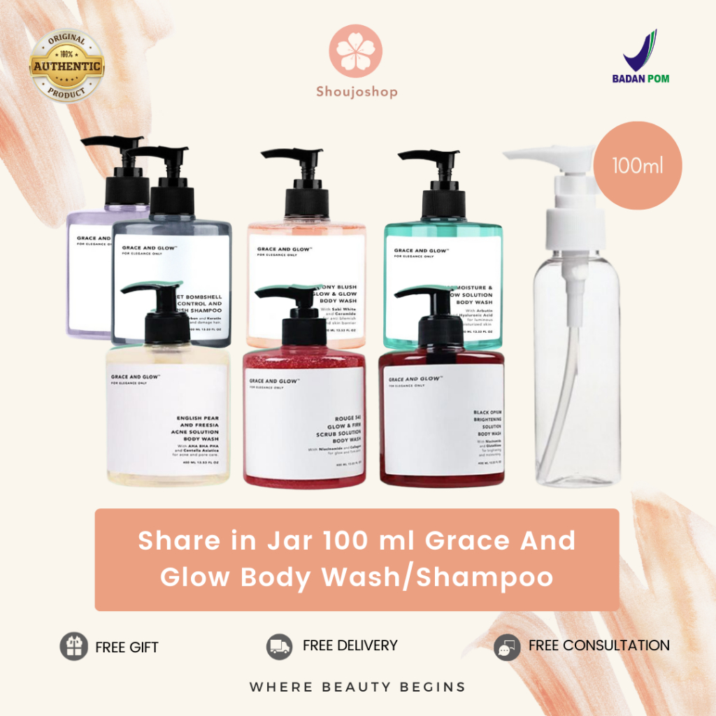 Share in Jar 100 ml Grace And Glow Body Wash Shampoo