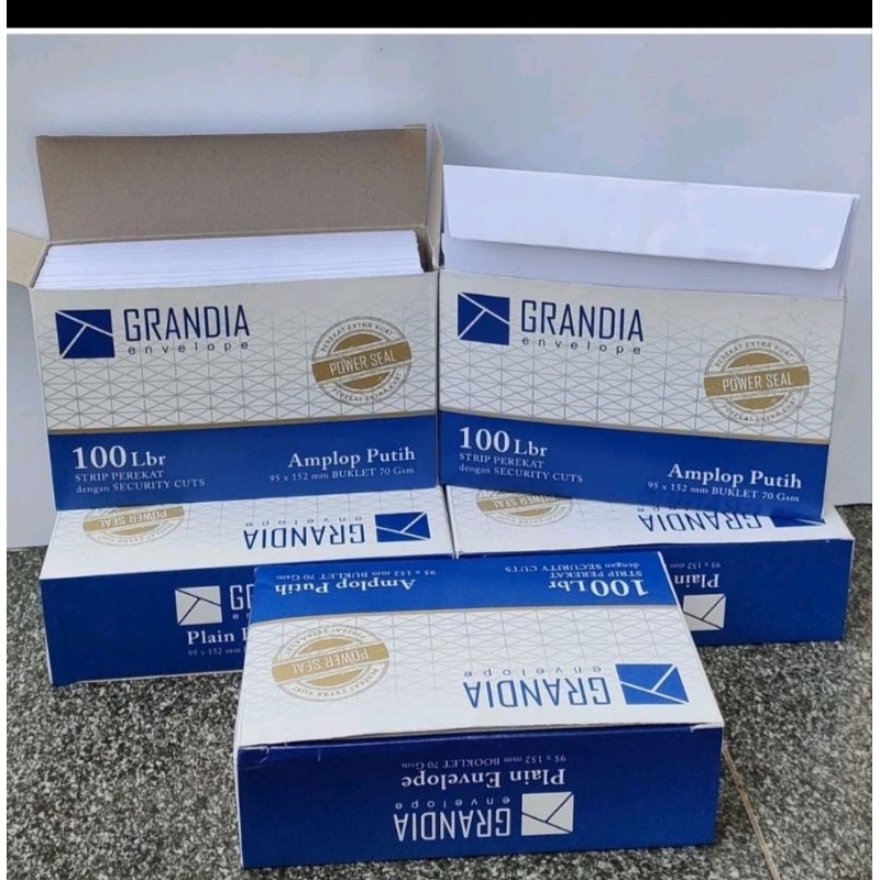 

amplop putih grandia isi 100 pcs amplop 95x152 mm