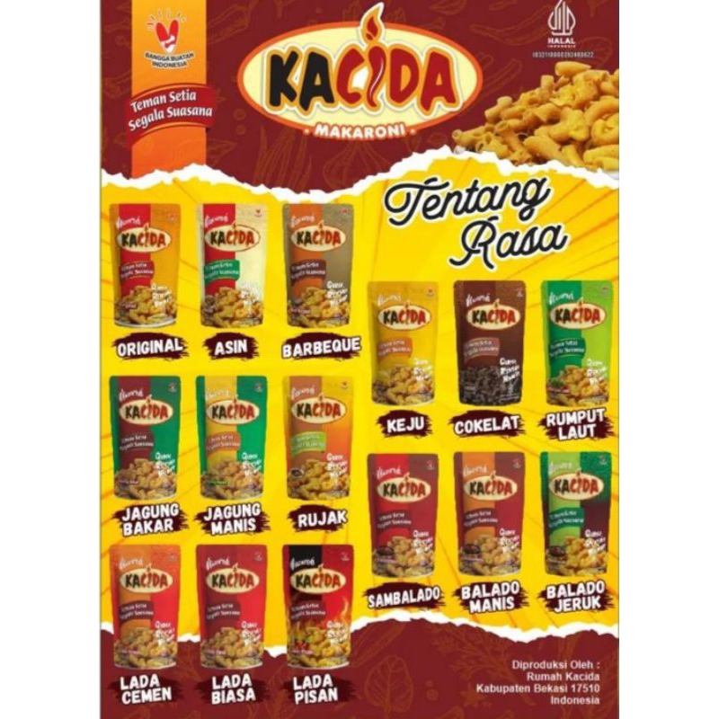 

Makaroni Kering KACIDA (banyak varian rasa)