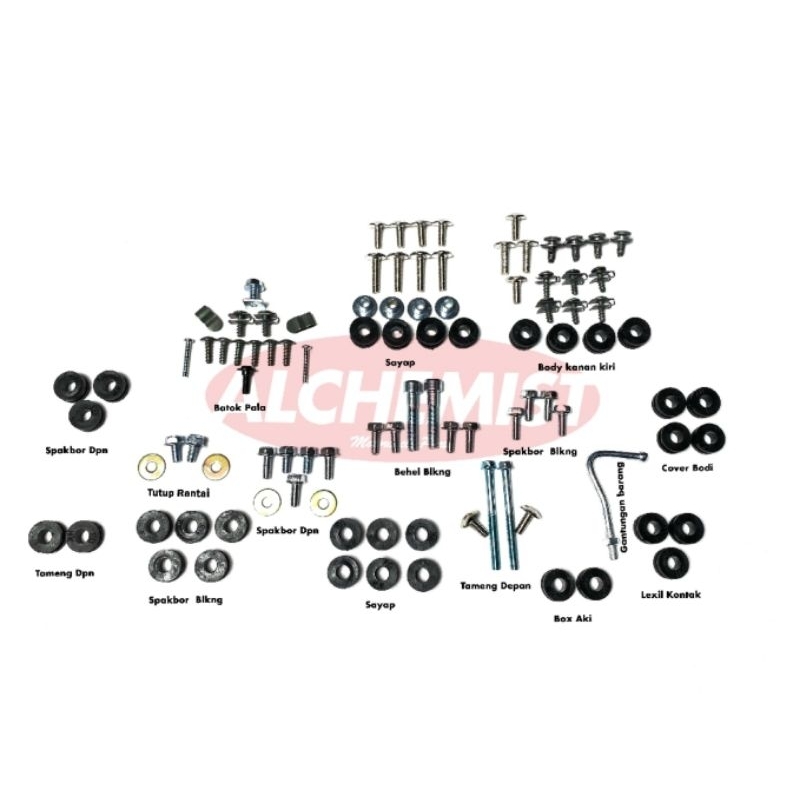 Baut Fizr Full Set / Baud Yamaha Fizr Full Set Force One / COD Baut Fizr Force One Full Set