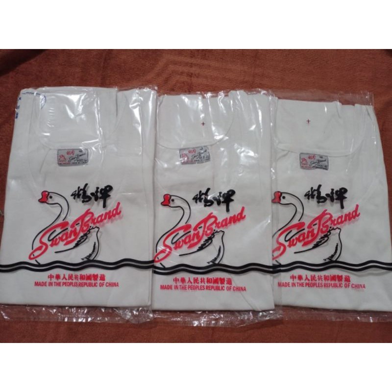 swan brand kaos dalam pria warna putih / bahan adem tebal