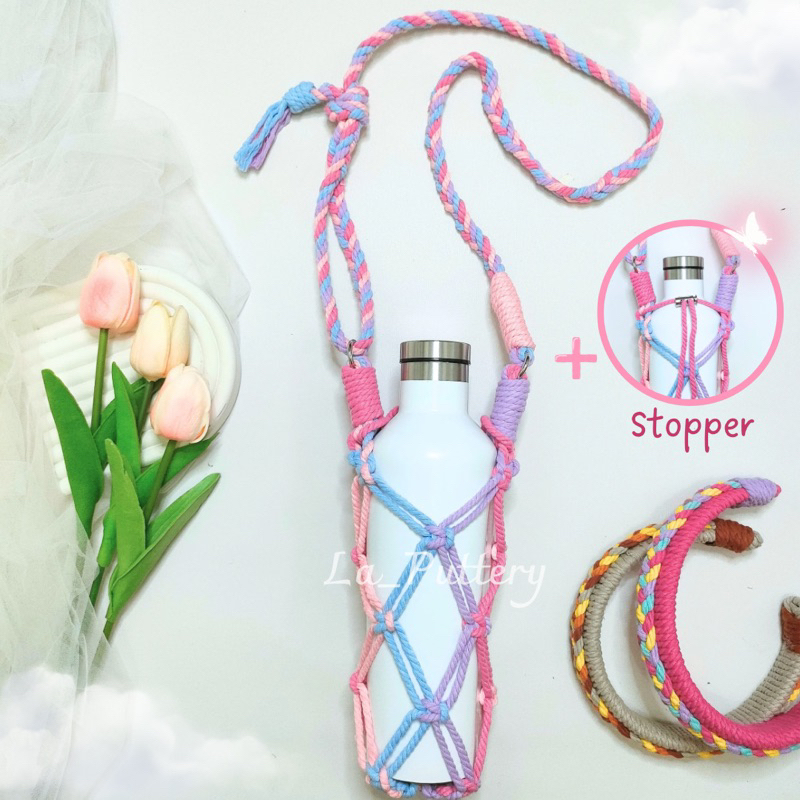 Strap Botol Macrame/ Bottle Strap / Tumbler Holder Corkcicle Adjustable